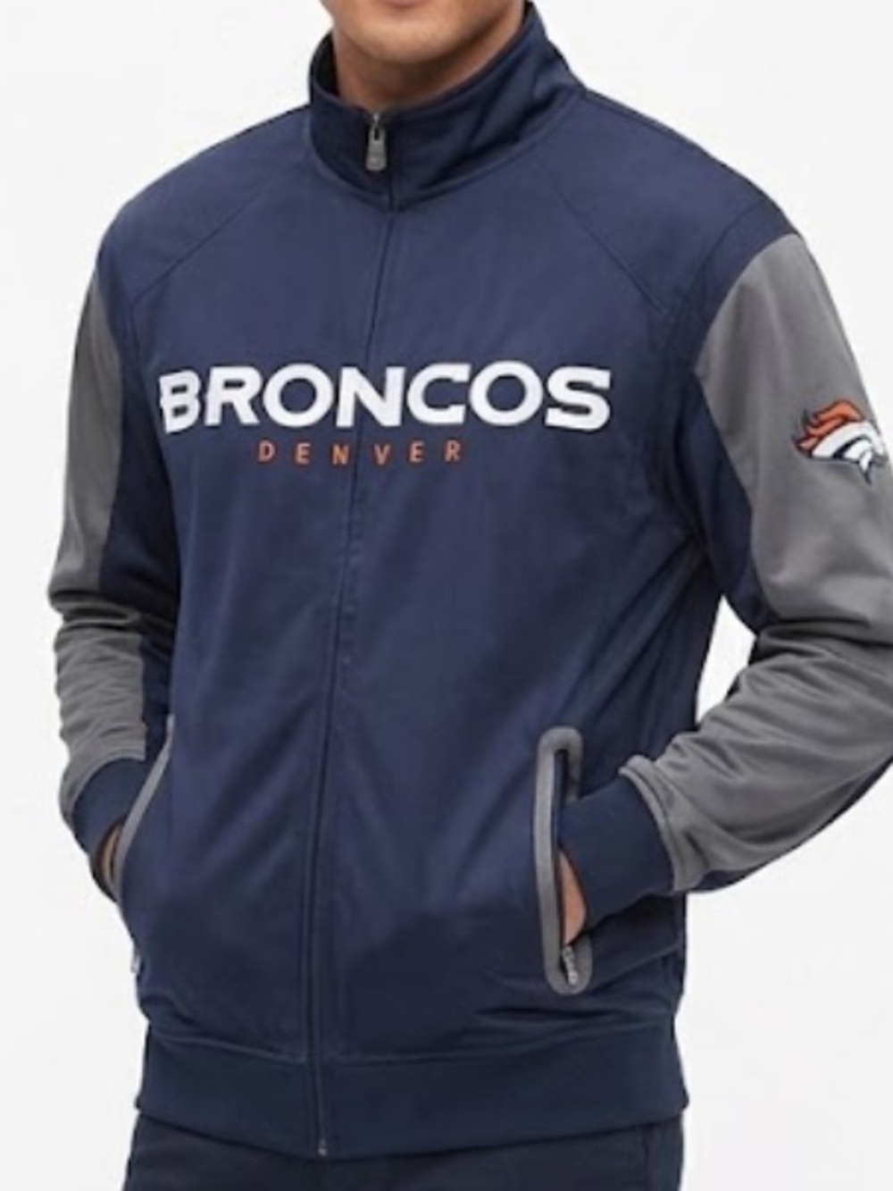 Navy and Gray Team Bomber Jacket